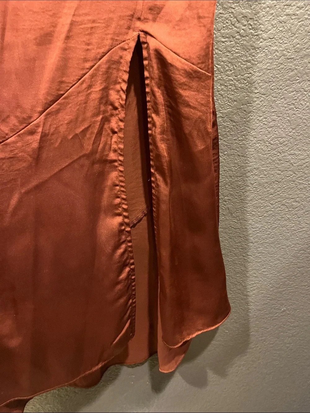 Free people silky asymmetrical midi skirt